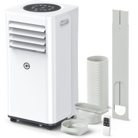 Aire Acondicionado Portátil 9000 BTU, 4 en 1: Refrigeración, Ventilador, Deshumidificador y Modo Sueño, Silencioso, con Mando,