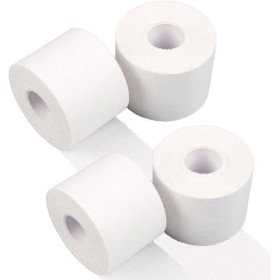 LiangMai Sport Tape White, Sport Tape Set of 4 Rolls (3.8cm x 10m) Self-adhesive Tape with Extra Strong Adhesive Strength, Skin