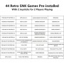 Unico Retro Arcade Console Stick, 44 Juegos SNK con Licencia Oficial Precargados, Compatible con Salida AV y HDMI con 2