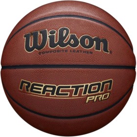 Wilson Pelota de Baloncesto Reaction Pro Cuero sintético Interior y Exterior, Unisex-Adult