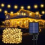 Realky Guirnaldas Luces Exterior Solar, 100 LED 8 Modos Guirnalda Luces Solares con Función de Memoria, IP65 Impermeable 18M