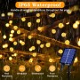 Realky Guirnaldas Luces Exterior Solar, 100 LED 8 Modos Guirnalda Luces Solares con Función de Memoria, IP65 Impermeable 18M