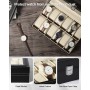 Uten Caja Relojes con 12 Compartimentos, Caja de madera para Reloj Ventana Transparente con Almohada Extraíble, Cierre de Metal,