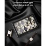 Uten Caja Relojes con 12 Compartimentos, Caja de madera para Reloj Ventana Transparente con Almohada Extraíble, Cierre de Metal,