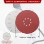 STEBRUAM Discos de lijado de 225 mm, Discos de Lija 225 mm Papel abrasivo autoadhesivos Papel de Lija de 50 Piezas 10 x