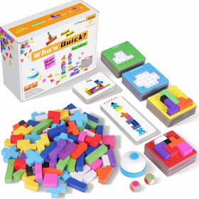 Puzzle de Cubo de Madera,Juguete sensorial,Colorido Cubo mágico de construcción Juguete Educativo Montessori para niños a Partir