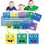 Puzzle de Cubo de Madera,Juguete sensorial,Colorido Cubo mágico de construcción Juguete Educativo Montessori para niños a Partir