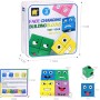 Puzzle de Cubo de Madera,Juguete sensorial,Colorido Cubo mágico de construcción Juguete Educativo Montessori para niños a Partir