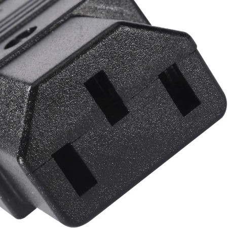 TECHZOCO Conector IEC C13 Hembra de 3 Pines, Conector alimentación C13, Enchufe C13 Hembra, Enchufe IEC C13, Adaptador C13 3