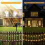 Luces Solares LED Exterior Jardín, 8M 30LED Guirnaldas Luces Solar, 8 Modos IP65 Impermeable Para Decorar Jardines, Patios,
