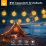 Luces Solares LED Exterior Jardín, 8M 30LED Guirnaldas Luces Solar, 8 Modos IP65 Impermeable Para Decorar Jardines, Patios,