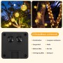 Luces Solares LED Exterior Jardín, 8M 30LED Guirnaldas Luces Solar, 8 Modos IP65 Impermeable Para Decorar Jardines, Patios,