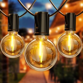 FIFlying Guirnalda Luces Exterior 8,8 M/29 FT G40 Guirnaldas de Luces Exterior con 12+1 LED, Guirnaldas Luces Exterior