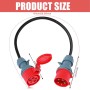 Adaptador CEE 5P 32A macho a 16 A, adaptador CEE, cable adaptador de alta corriente de 5 pines, impermeable IP44 – 5 x 2,5 mm²,