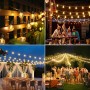 FIFlying Guirnalda Luces Exterior 8,8 M/29 FT G40 Guirnaldas de Luces Exterior con 12+1 LED, Guirnaldas Luces Exterior