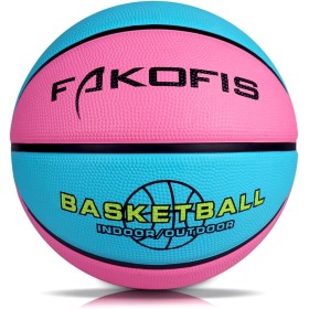 FAKOFIS Balón de baloncesto para niños, tamaño 3, tamaño 5, tamaño 7, baloncesto al aire libre en interiores y callejeros,