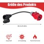 CEE 16A Starkstrom Stecker auf Schuko Kupplung 230V 3x2,5mm² Gummischlauchleitung IP44, mit 0,5m Kabellänge Elektroauto