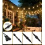 Guirnalda-Luces-Exterior-Jardín-Led 20M G40 Bombillas 65.5ft Luz Exteriores Guirnaldas Dimmable IP44 Impermeable Conectable