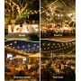 Guirnalda-Luces-Exterior-Jardín-Led 20M G40 Bombillas 65.5ft Luz Exteriores Guirnaldas Dimmable IP44 Impermeable Conectable