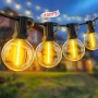 Guirnalda-Luces-Exterior-Jardín-Led 20M G40 Bombillas 65.5ft Luz Exteriores Guirnaldas Dimmable IP44 Impermeable Conectable
