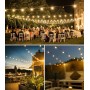 Guirnalda-Luces-Exterior-Jardín-Led 20M G40 Bombillas 65.5ft Luz Exteriores Guirnaldas Dimmable IP44 Impermeable Conectable