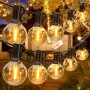 GLUROO 30M Guirnaldas Luminosas de Exterior LED, G40, IP45 Impermeable con 50+2 Bombillas de Plástico, Inastillable Cadena de