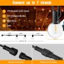 GLUROO 30M Guirnaldas Luminosas de Exterior LED, G40, IP45 Impermeable con 50+2 Bombillas de Plástico, Inastillable Cadena de