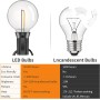 Guirnaldas de Luces Exterior, 19M LED Cadena de Luz con 30 + 3 Bombillas, IP44 Impermeable Guirnaldas Luminosas Exterior y