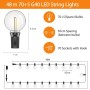 Guirnaldas de Luces Exterior, 19M LED Cadena de Luz con 30 + 3 Bombillas, IP44 Impermeable Guirnaldas Luminosas Exterior y