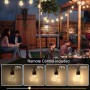 A.bigwhale 12M 120 LED Guirnalda Luces Exterior Solar, Hiedra Artificial con Luces Solares, 8 Modos Impermeable LED Solar Luz