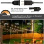 Bomcosy Cadena De Luces Solares Para Exterior De 24 M, Cadena De Luces Solares Para Exteriores, IP45, Impermeable, Para Patio,