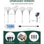 AUINSKY 4 Piezas Luces Solares de Luciérnaga con 8 Bolas IP65 Impermeables Romántico, Led Exterior para Jardín, Patio,