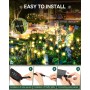 AUINSKY 4 Piezas Luces Solares de Luciérnaga con 8 Bolas IP65 Impermeables Romántico, Led Exterior para Jardín, Patio,