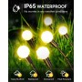 AUINSKY 4 Piezas Luces Solares de Luciérnaga con 8 Bolas IP65 Impermeables Romántico, Led Exterior para Jardín, Patio,