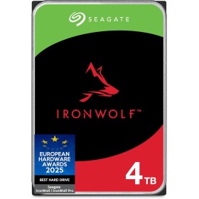 Seagate IronWolf 4TB, Disco duro interno, NAS HDD, CMR, 3.5 Pulgadas, SATA 6 GB/s, caché de 256 MB para almacenamiento conectado