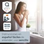 ADE Reloj Digital radiocontrolado con indicador de Temperatura | dígitos Muy Grandes | Pantalla de fácil Lectura | Blanco