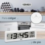 ADE Reloj Digital radiocontrolado con indicador de Temperatura | dígitos Muy Grandes | Pantalla de fácil Lectura | Blanco