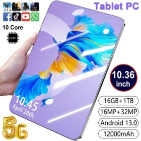 2025 versión Global tableta de 10,36 pulgadas Android 16GB RAM 1TB ROM