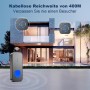 SURFOU Timbre Inalámbrico Exterior Interior Impermeable, Campainha Sem Fios Exterior con 2 Receptores, Kit Wireless Doorbell