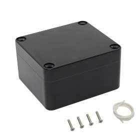 LeMotech Caja de distribución de plástico ABS para proyectos, resistente al agua, IP65, caja eléctrica universal, color negro,