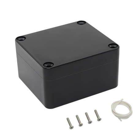 LeMotech Caja de distribución de plástico ABS para proyectos, resistente al agua, IP65, caja eléctrica universal, color negro,