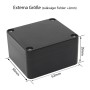 LeMotech Caja de distribución de plástico ABS para proyectos, resistente al agua, IP65, caja eléctrica universal, color negro,