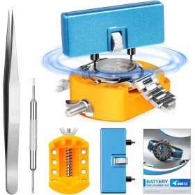 JOREST Herramienta Cambiar Pilas Reloj, Herramienta Abrir Relojes se utiliza para la tapa del reloj que se abre girando, Soporte