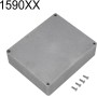 Caja de proyecto de aluminio fundido a presión, adecuada para varias aplicaciones electrónicas (1590XX (145 x 121 x 39 mm)