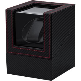 Mcbazel Cargador de Reloj para Relojes automáticos, Caja de Cargador de Reloj de Cuero de PU con patrón de Fibra de Carbono y