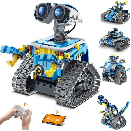 VEPOWER Technic Robot for Kids, 5 in 1 Robot with App Remote Control, Programmable Robot Building Set, Creative Educational Gift