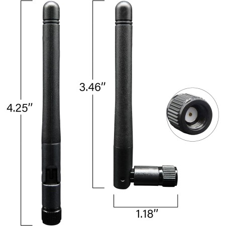 GTIWUNG 5 Piezas 2.4GHz 5GHz Dual Band WiFi RP-SMA Antena, Antena WiFi Doble Banda RP-SMA Macho para Enrutador WiFi Inalámbrico