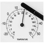 ELBE RP-3005-9 Reloj de pared con termómetro e higrómetro, mide temperatura y humedad, 25 cm diámetro, panel blanco marco plata,