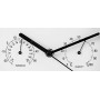 ELBE RP-3005-9 Reloj de pared con termómetro e higrómetro, mide temperatura y humedad, 25 cm diámetro, panel blanco marco plata,