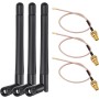 GTIWUNG 5 Piezas 2.4GHz 5GHz Dual Band WiFi RP-SMA Antena, Antena WiFi Doble Banda RP-SMA Macho para Enrutador WiFi Inalámbrico